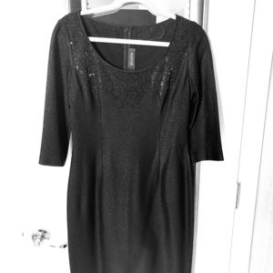 St. John Black embellished cocktail dress